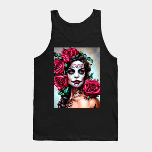 Girl with The Crow Makeup Tank Top